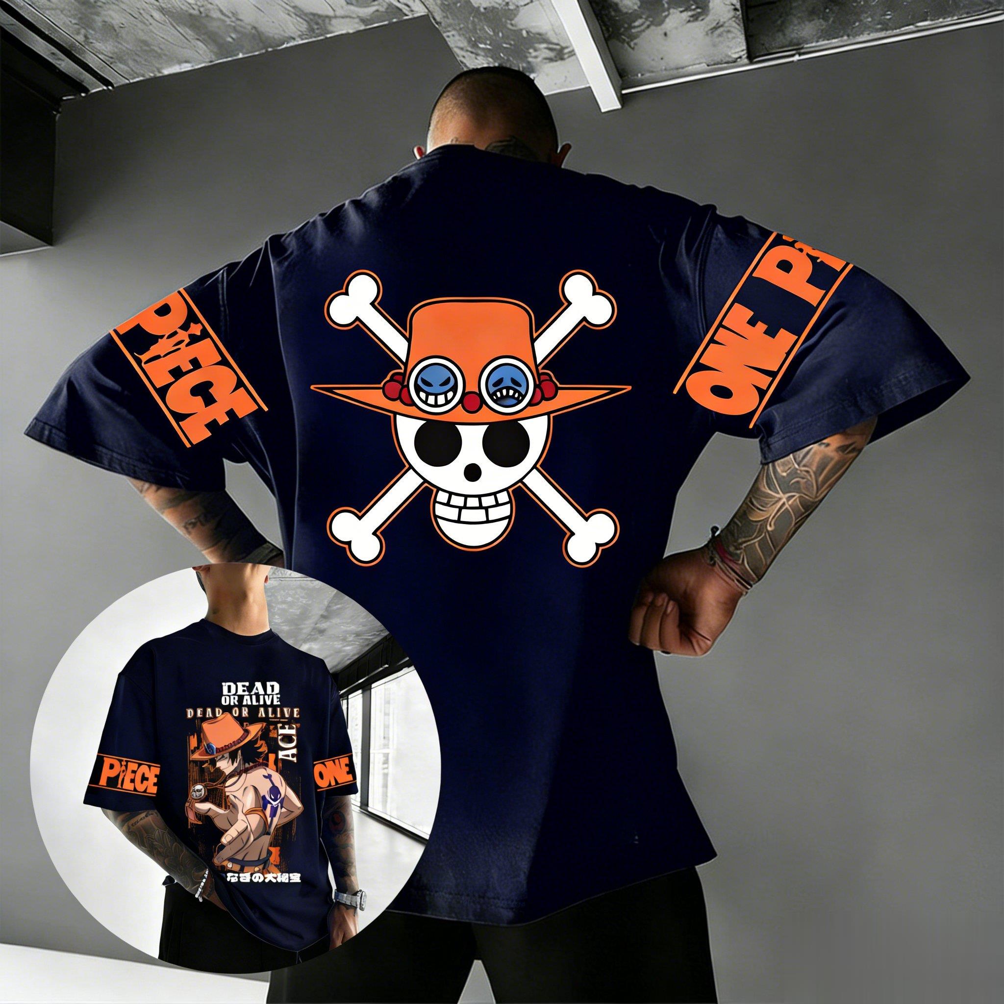 One Piece Ace Anime T Shirt Me - đánh giá và giá Japan Summer Clothing Women