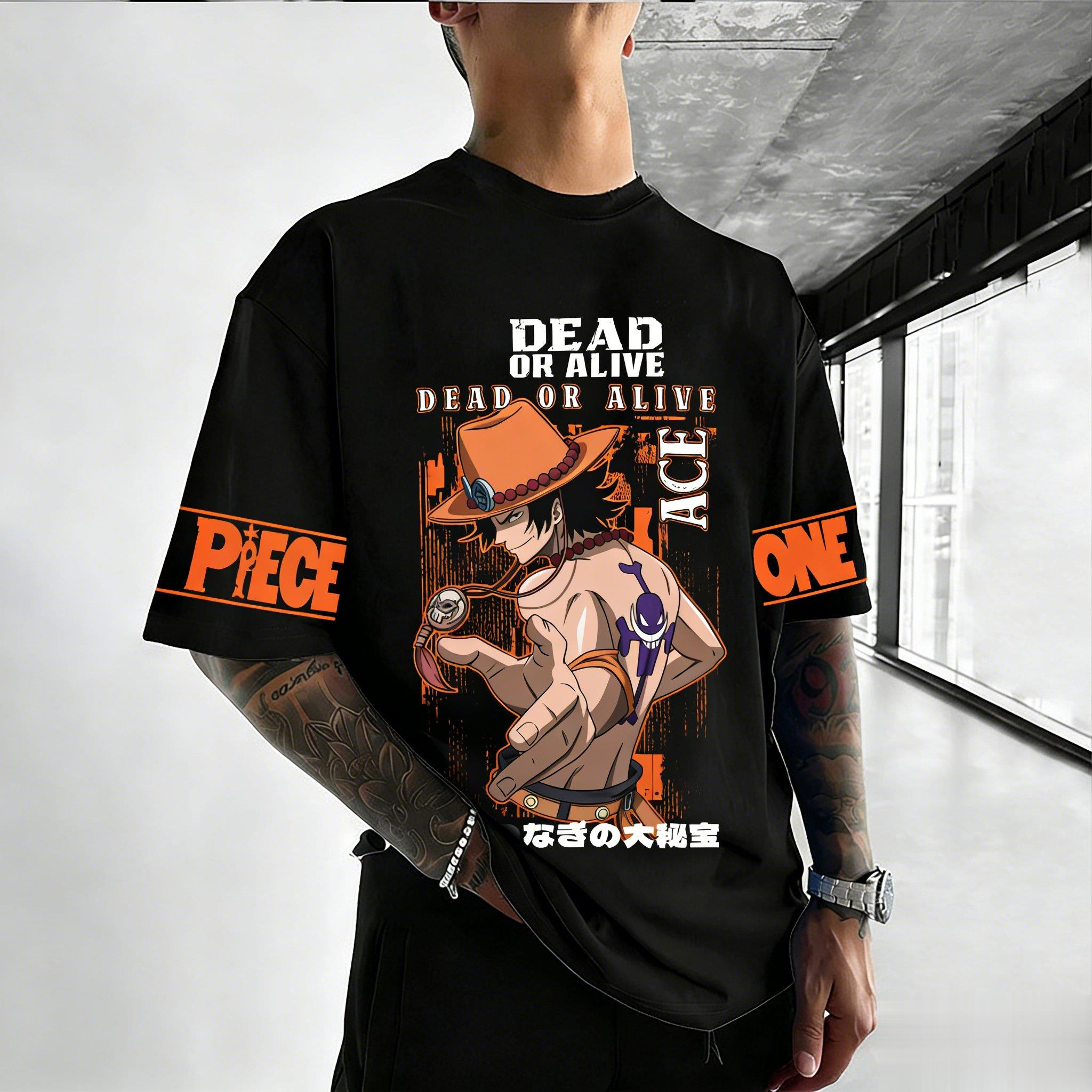 One Piece Ace Anime T Shirt Me - đánh giá và giá Japan Summer Clothing Women