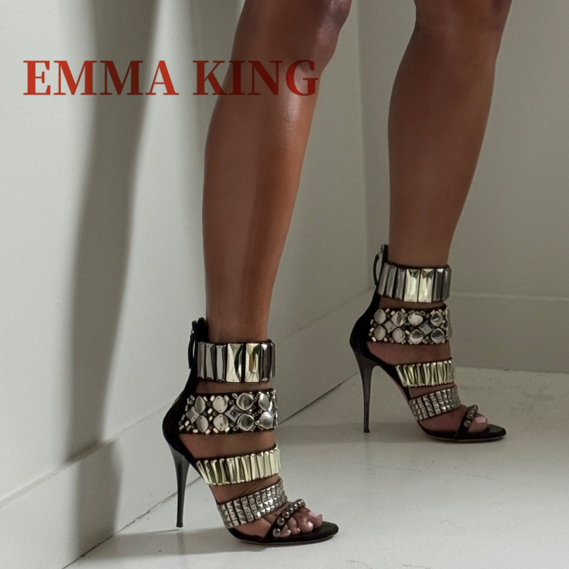 Black Embellished Ankle Strap  - đánh giá và giá Summer Closet