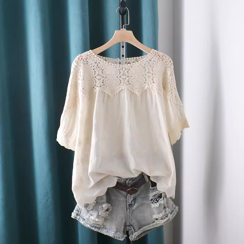 2026 Hollow Out Lace Patchwork - đánh giá và giá Japan Summer Clothing Women
