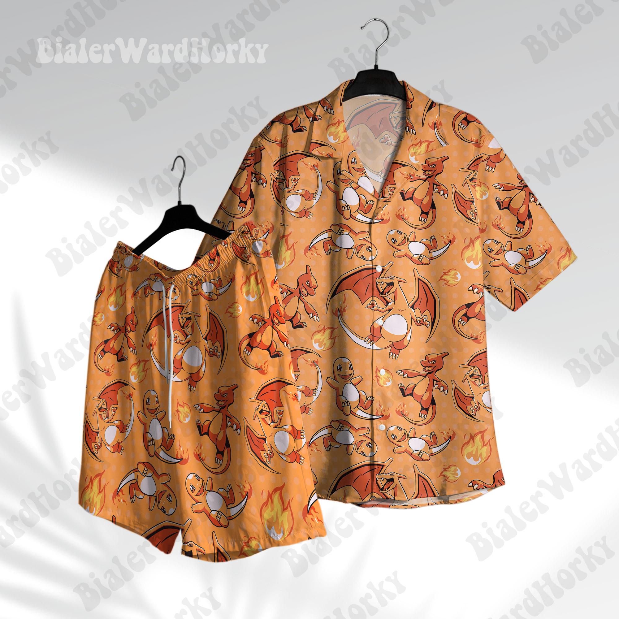 Pokémon Charizard Hawaiian Shi - đánh giá và giá Japan Summer Clothing Women