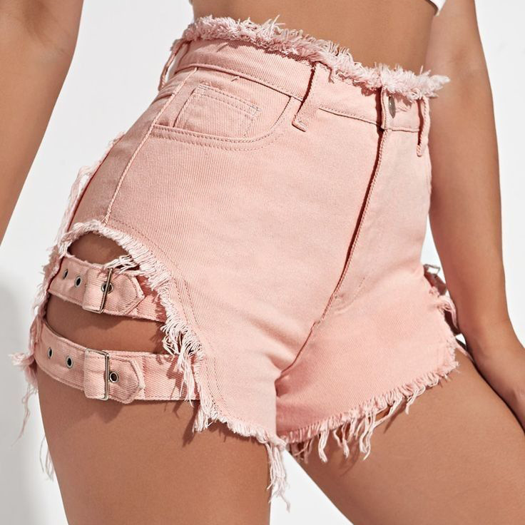 Women High Waist Denim Shorts  - đánh giá và giá Summer Clothing Cheap