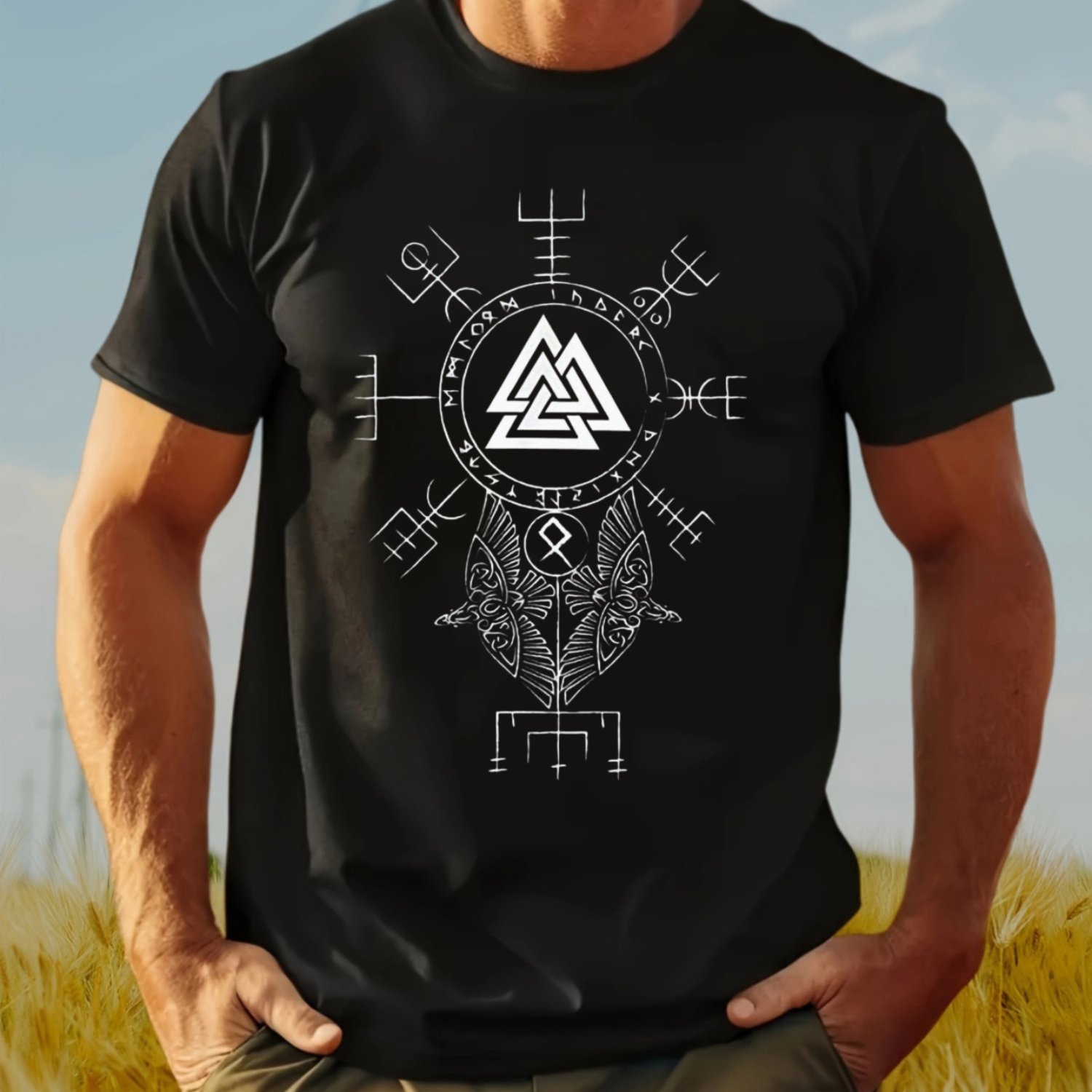 Men Viking Norse Mythology T-S - đánh giá và giá Summer Viking Clothing
