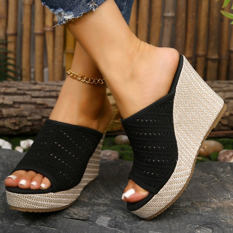 Womens Wedge Sandals Open Toe  - đánh giá và giá Summer Clothing Fabric