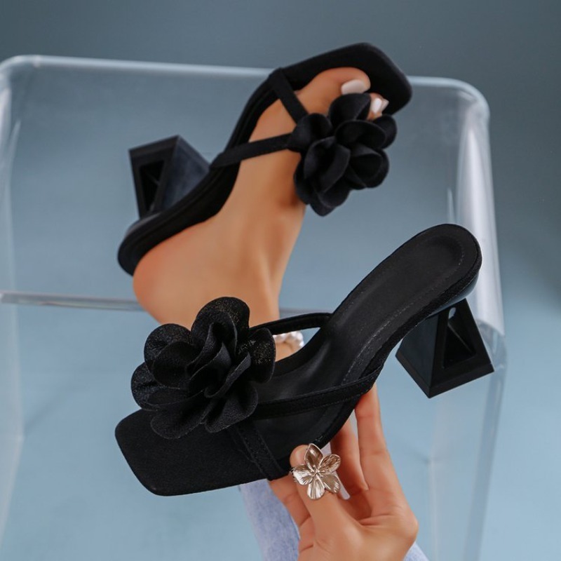 Womens 3D Flower Decor Sandals - đánh giá và giá Summer Clothing Fabric